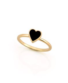 Part of our Love Count® collection, this dainty, stackable enamel ring features an edgy black color. This style is custom made to order. Please allow 2-3 weeks for this style to ship. Chain Necklace Outfit, Preppy Jewelry, Black Gold Ring, Black Gold Jewelry, Dope Jewelry, Enamel Ring, Black Jewelry, Cute Rings, Girly Jewelry