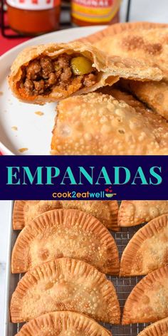 empanadas on a plate with the title above it