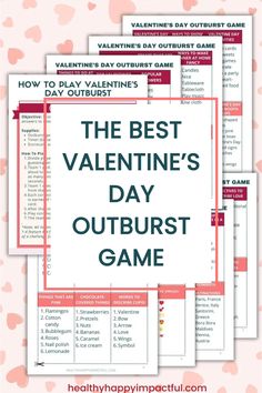 The best Valentine's Day outburst game with category lists.