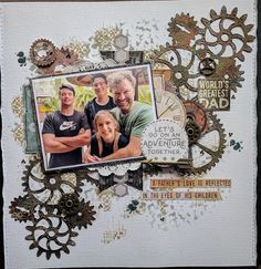 Steampunk Scrapbook, Masculine Scrapbook, Kaisercraft Scrapbooking, Anna Craft, Kaisercraft Layouts, Boy Scrapbook Layouts, August Challenge, Craft Cupboard, Scrapbook Boys