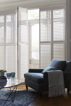 Create cosy rooms this Winter with Plantation Shutters. They add elements of privacy and light control as well as being excellent insulators. Call us on 01 8991945 for more information. 
www.signature.ie Beach Living Room, Cosy Room, Wood Shutters, Window Styles, House Inspiration