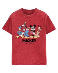 Gosh, golly your Mickey-loving kiddo will dig this character tee. Toddler Boy Tops, Mickey Love, Baby Boy Tops, Boys Top, Mickey And Friends, Fashion Tees, Toddler Boys, Fabric Care, Baby Clothes