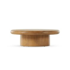 a round wooden table on a white background with the top turned down to look like it is made out of wood