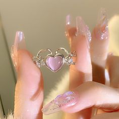 Home · SO FUN MART · Online Store Powered by Storenvy Cute Aesthetic Jewelry, Pink Heart Rings, Daily Jewelry, Aesthetic Jewelry, Heart Shaped Rings, Rhinestone Ring, Fancy Jewelry, Pretty Jewelry, Cute Rings