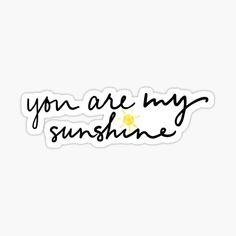 you are my sunshine sticker