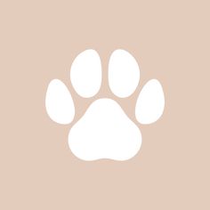 an animal's paw is shown in white on a light pink background with the word,