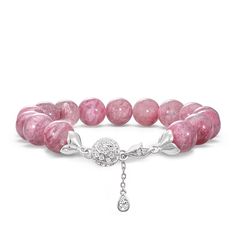 Sakura Rain Rhodonite Beaded Bracelet Bracelets AWNL Elegant Crystal Bracelet With 8mm Beads, Elegant Round Faceted Stretch Bracelet, Elegant Round Stretch Bracelet, Elegant Sterling Silver Crystal Bracelet With Gemstone Beads, Silver Gemstone Stretch Bracelet Gift, Silver Stretch Bracelet With Gemstone Beads, Elegant Pink Charm Bracelet With Round Beads, Elegant Round Crystal Bracelet With Gemstone Beads, Elegant Pink Crystal Sterling Silver Bracelet