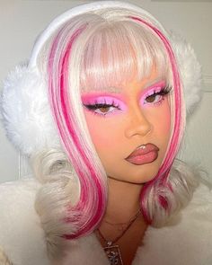 Y2k Makeup, Dope Makeup, Pretty Hair Color, Cute Makeup Looks, Eye Makeup Art, Pink Makeup, Hair Inspo Color, Pretty Makeup, Creative Makeup