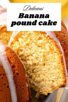 a close up of a bundt cake with white icing