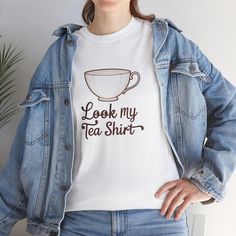 A funny t-shirt with a tea theme that brings a playful and light-hearted vibe. Perfect for tea lovers and those with a sense of humor. Ideal for casual wear and lounging around the house. Relevant for holidays like Mother's Day and birthdays Product features - Shoulder tape for stability - Ribbed knit collar for shape retention - Medium fabric for year-round comfort - Classic fit for relaxed wear - Ethically grown and harvested US cotton Care instructions - Machine wash: warm (max 40C or 105F) - Tea Graphic, Tea Shirt, Tea Lovers, Knit Collar, Tea Lover, Funny Shirts, Festival Season, Funny Tshirts, Product Features