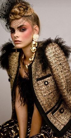 Zuhair Murad Oldies Fashion, Mode Chanel, Chanel Jacket, Golden Oldies, Looks Black, Zuhair Murad, Chanel Fashion, Fashion Editorial, Elie Saab