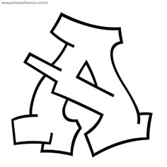 the letter s is drawn in black and white