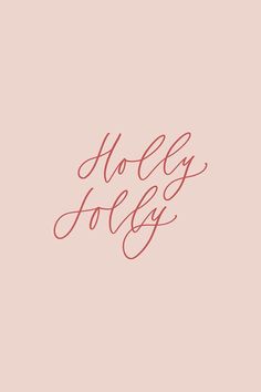 the word holly hill written in red ink on a pink background