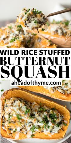 the recipe for wild rice stuffed butternut squash