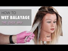 Balayage Tutorial, Wet Balayage, Short Ombre Hair, Colored Hair Tips, Brown Hair Balayage