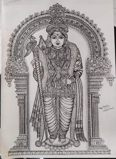 Lord Murugan Drawing, Murugan Drawing Pencil, Murugan Pic, Murugan Drawing, Murugan Art Sketch, Indian Traditional Paintings, Cambodian Art, Buddha Art Drawing, Lord Ganesha Paintings