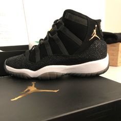 Nib Jordan 11 Retro Heiress Black Stingray. Never Worn, Only Taken Out Of The Box For Photos. Reposting From My Previous Post Since The Sale Did Not Go Through. Womens Jordans, Jordan 11 Retro, Jordan 11, Stingray, Jordan Shoes, The Box, Womens Shoes Sneakers, Black Silver, Athletic Shoes