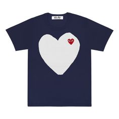 CDG Play T Women's T-shirt Cyan T-shirts Comme Des Garcons T Shirt, Cdg Play, Play Comme Des Garcons, Comme Des Garcons Play, Embroidered Heart, Heart Logo, Logo Set, Blue T, Logo Tees