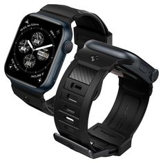 PRICES MAY VARY. Adjustable wristband with secure metal clasp. Matte finish with carbon fiber accents add a modern look Stable and secured fitting with Smart Lock Technology Hassle-free installation and removal with Apple Watch adapter Specifically engineered to fit Apple Watch Band 41mm/40mm/38mm Series 9/8/SE2/7/6/SE/5/4/3/2/1. Fits 5.1 inch to 7.5 inch (130mm - 190mm) wrists. Functional Black Wear-resistant Apple Watch Band, Functional Black Apple Watch Band For Outdoor, Functional Black Apple Watch Band, Smart Lock, Smart Watches, Watch Faces, Apple Watch Band, Apple Watch Bands, Watch Band