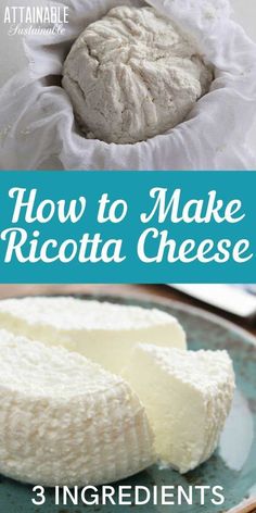 how to make ricotta cheese in 3 ingredients