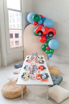 The Racecar Box | Bash Boxes | Bashify Event Co. Transportation Birthday Party, 2nd Birthday Party For Boys, Transportation Birthday, 2nd Birthday Boys, Boys 1st Birthday Party Ideas, Car Birthday Theme, Race Car Birthday Party