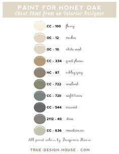 an info sheet with different colors and sizes for the paint palettes on this page