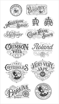 various logos for different types of soaps