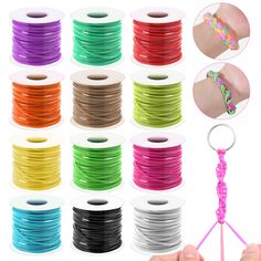 PRICES MAY VARY. 💖【Variety of Colors】: There are 12 kinds of colorful Plastic Lacing Cord, varieties of colors provide you more choices. The plastic Lanyard String appearance is beautiful and meets your expectations. 💖【High-Quality Materials】: Lanyard strings are using high-quality PVC material, bright colors&soft, durable and elastic, giving you good touch. 💖【Size and Length】: The lanyard string 2.5 mm Wide x 1mm Thick, the length of each spool is 30 yards. 💖【More Fun】: Lacing cords provide Plastic Lanyard, Plastic Lace, Jewelry Making Cord, Pvc Material, Sewing Stores, Bead Crafts, Leather And Lace, Leather Craft, Bracelet Making