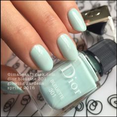 Dior Bleuette 301 - Dior Glowing Gardens Collection Spring 2016 Dior Nail Glow, Natural Nail Shapes, Dior Nail Polish, Dior Nails, Cute Pink Nails, Nail Polish Shades, Beautiful Nail Polish, New Nail Polish, Nail Polish Art