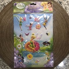 the tinkerbells stickers are on display