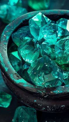 Teal Crystals Aesthetic, Magic Crystal Aesthetic, Teal Green Aesthetic, Sapphire Wallpaper, Iphone Wallpaper Texture, Deep Winter Colors, Crystal Diamond