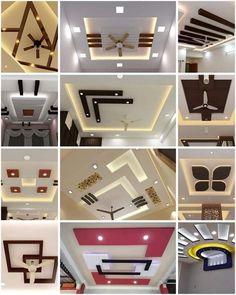 many different types of ceiling designs and colors