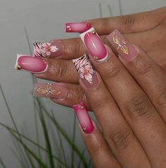 Acrylic Nails Purple, Y2k Acrylic, Nails Purple, Cute Acrylic Nail Designs, Flower Nail Designs, Simple Acrylic Nails, How To Grow Nails, School Nails