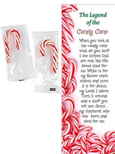 candy canes are wrapped in cellophane to look like candies