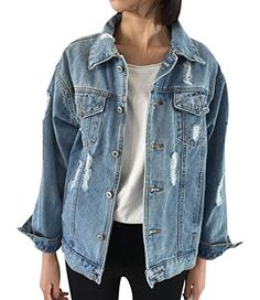 10 Best Denim Jackets for Women - Look Bests Boyfriend Jean Jacket, Casual Denim Jacket, Denim Jacket Winter, Womens Ripped Jeans, Moda Denim, Boyfriend Jean, Jean Jacket Women, Retro Mode, Oversized Denim Jacket