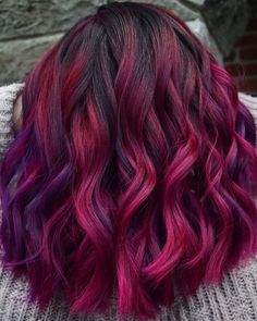 Berry Hair Color, Halo Hair Colors, Berry Hair, Vivid Hair, Vivid Hair Color, Halo Hair, Bright Hair, Burgundy Hair, Daylight Savings Time