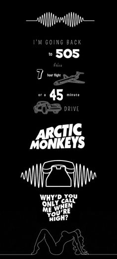 an advertisement for the arctic monkeys, which has been designed to look like it's from