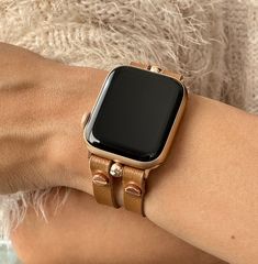 High Quality Italian Tan Color Vegan Leather Strap Bracelet. Double Strapped 7mm Strap with Adjustable Buckles. Gorgeous Design Bracelet Tailored to Perfection. Designed And Handmade by Simeon D Jewelry Studio. This Bracelet Fits ALL Apple Watch Series. Please Measure Your Wrist Before Submitting Your Order! Not For Other Models. Apple Watch Is NOT Included. Ultra Fiber Vegan Leather: -Moisture-Wicking and Heat-Dispensing -Water-Washable -Breathable -Lightweight Let's be Friends! Follow my Studi Adjustable Leather Strap Apple Watch Band, Trendy Gold Apple Watch Band For Everyday, Trendy Adjustable Leather Strap Apple Watch Band, Adjustable Bracelet Strap Apple Watch Band, Adjustable Rectangular Bracelet Strap Apple Watch Band, Adjustable Rectangular Apple Watch Band With Bracelet Strap, Trendy Adjustable Rose Gold Apple Watch Band, Rose Gold Bracelet Strap Apple Watch Band, Gold Leather Strap Apple Watch Band For Everyday