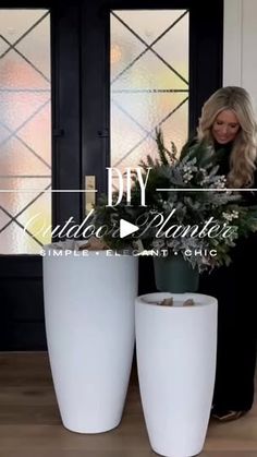 3K views · 6.5K reactions | SHOP https://shop.thehillarystyle.com/amzn/OurHolidayUrnREEL

What do you think?  I wanted something different for my Front Porch this year.  My planters are simple to create and so beautiful! | The Hillary Style Christmas Vase Filler Ideas, Holiday Urn, Outdoor Holiday Planters, Christmas Urns, Outdoor Christmas Planters, Christmas Topiary, Holiday Planter, Faux Christmas, Winter Planter