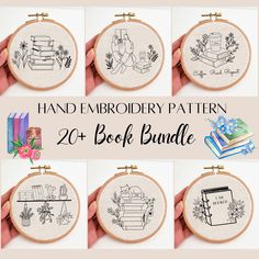 hand embroidery patterns for the 20 book bundle