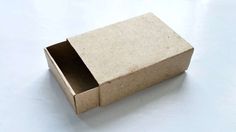 an open box sitting on top of a white table