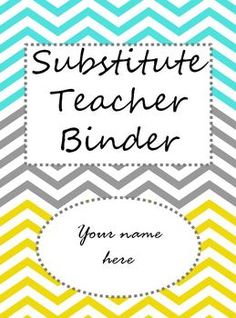 an image of a teacher binder with the words, subsite teacher binder