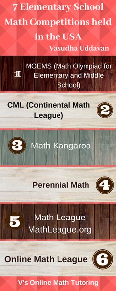 7 Elementary school math competitions held in the USA. Starting to prepare for math competitions early is a wise choice. The kids have a lot of time and it is fun. This blog contains all the details on the competitions - materials for prep, links to register, online or offline, school or individual and more. #vsonlinemathtutoring Skills List, Competition Prep, Math 2, Register Online, School Math