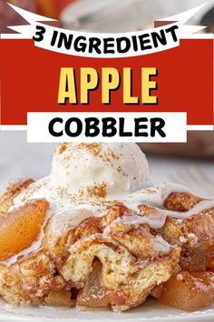 Only 3 ingredients stand between you and this heavenly Apple Cobbler with Cinnamon Rolls! So simple and so delicious, your friends will be asking for the recipe. Follow us for more easy dessert ideas! Apple Cobbler With Cinnamon Rolls, Apple Cobbler Easy 3 Ingredients, Cinnamon Roll Apple Cobbler, Apple Cinnamon Roll Bake, Easy Apple Cobbler, Easy Dessert Ideas, Cinnamon Crescent Rolls, Apple Cobbler Recipe, Pillsbury Cinnamon Rolls