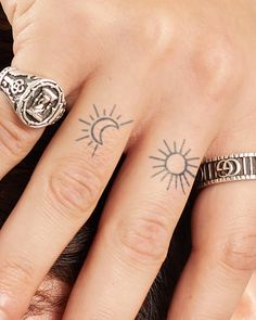 The sun and moon are constant reminders that we all have our time to shine.    Please note that all bundles and sets are excluded from sitewide sales. Night And Day Tattoo, Night Tattoo, Stick N Poke, The Sun And Moon, Temp Tattoo, Night And Day, Be Gentle With Yourself, Semi Permanent Tattoo, Permanent Tattoo