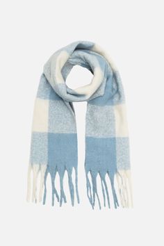 Check Scarf- A great winter accessory- Oversized and soft- Check print- Available in blue and black- Approximately 210cm long Product Code: PWFV141 Japanese Winter Fashion, Blue Outfit Winter, Kids Scrubs, Blue Winter Coat, Scarf Autumn, Check Scarf, Japan Outfit, Chunky Scarf, Raincoat Kids