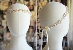 A bespoke pearl and crystal headband in gold tones for Bonnie's upcoming wedding. Floral Wedding Veil, Juliet Cap Veil, Floral Wedding Veils, Juliet Cap, Cap Veil, Shoulder Cape