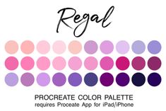 the real logo for procreate color palette, which is available in multiple colors