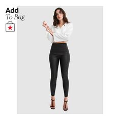 in stock Slim Fit Sleek Pants For Fall, Sleek Slim Fit Pants For Fall, Sleek High Stretch Pants For Winter, Sleek High Stretch Winter Pants, Sleek High-stretch Winter Pants, Trendy Fitted Jeggings For Work, Fitted Jeggings For Fall Workwear, High Rise Leggings For Fall, High Rise Solid Leggings For Fall