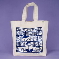 Bookish Cotton Tote Bag, Cotton Tote Bag With Bookish Style, Tote Bag Design Ideas, Bag Design Ideas, Unique Tote Bag, Best Tote Bags, Book Tote Bag, Girls Tote, Custom Tote Bags